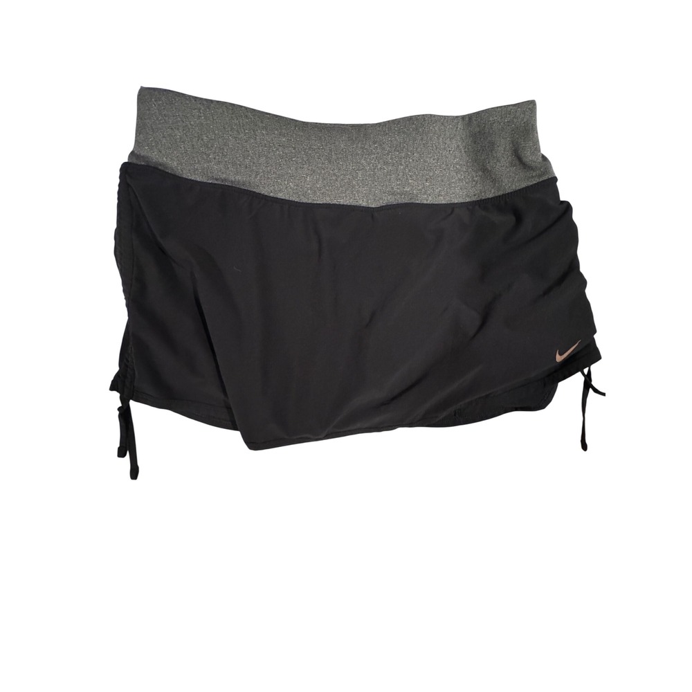 Nike Dri-FIT Running Skort Black Grey Athletic Tennis Skirt Women Small